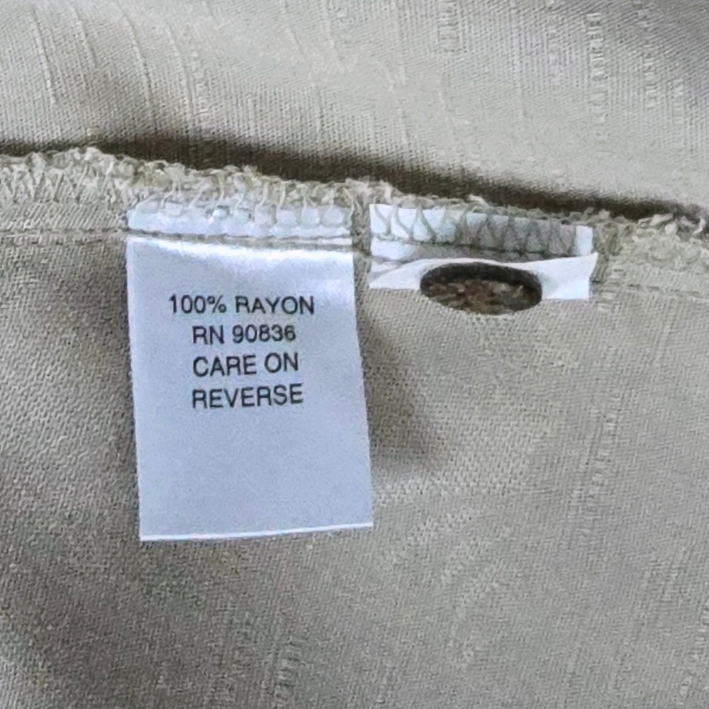 Port Authority Island Series Khaki Button-up Jacquard Shirt Women's Medium NEW - Picture 8 of 8